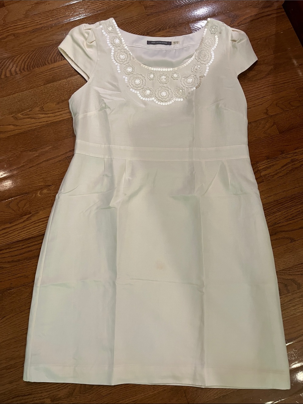 Boden Cream Beaded Collar Dress